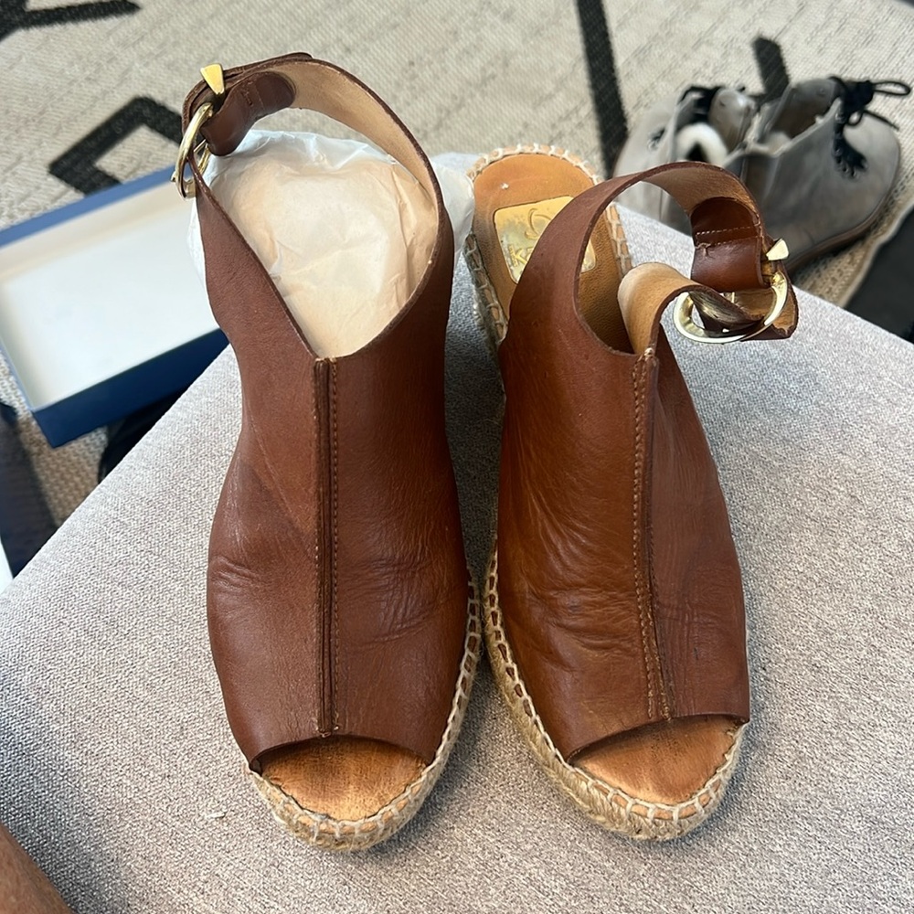 Kanna brand wedge leather sandals made in Spain.